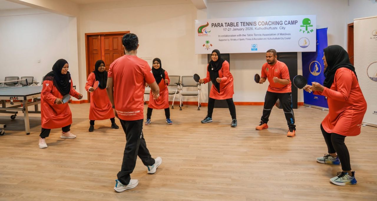 Para Table Tennis Coaching Camp Begins in Kulhudhuffushi