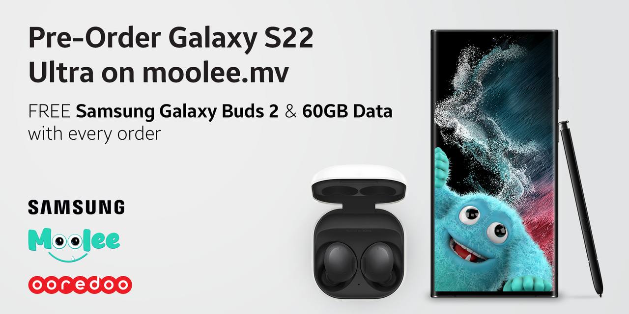 Ooredoo Maldives opens pre-orders for Samsung S22 Ultra on Moolee