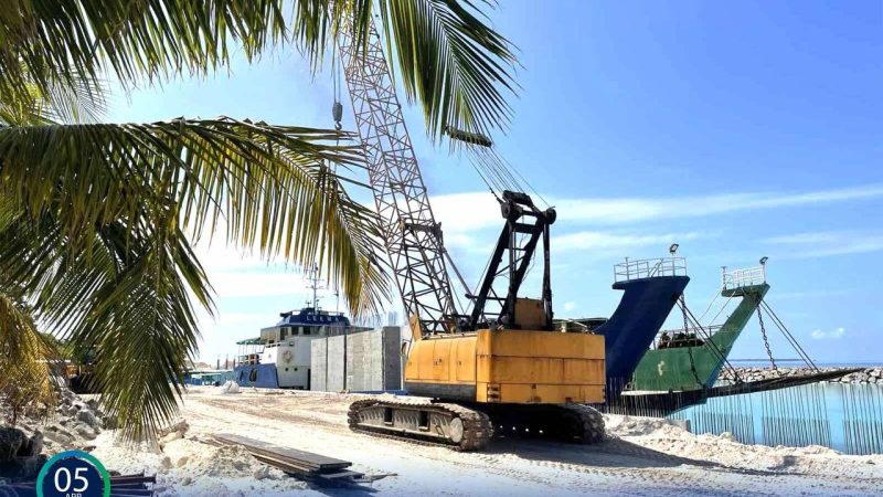 77% of ADh. Hangnaameedhoo Harbour development project completed: MTCC