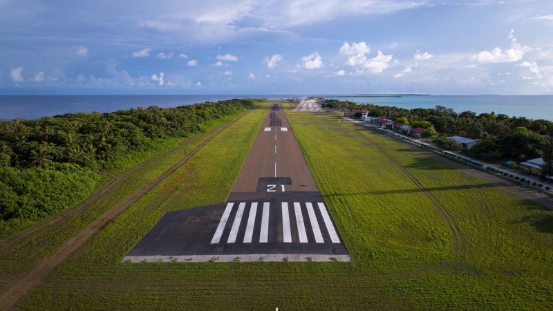 Test Flight scheduled to land on the completed part of new runway at Hanimaadhoo International Airport