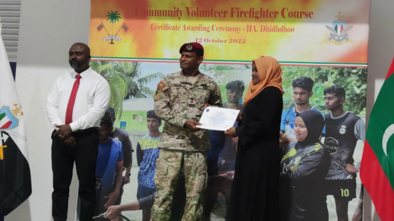 Community Volunteer Fire Fighting Programme held in Ha. Dhidhdhoo concluded