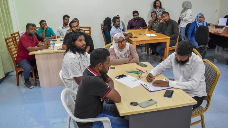 Project Management workshop for Civil Societies in HDh. Atoll ongoing at Hanimaadhoo
