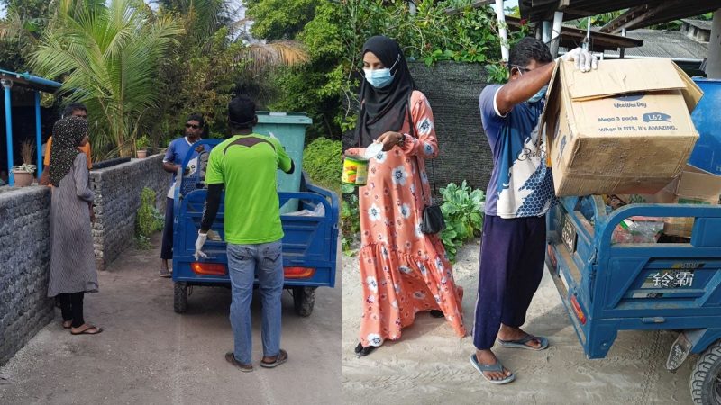 Sh. Noomara Council started waste collection service from households in the island