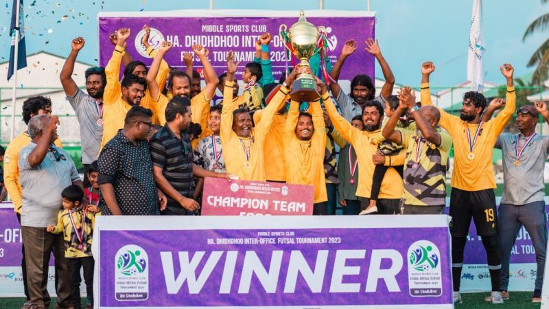 RRC champions of Ha. Dhidhdhoo Inter-Office Futsal Tournament 2023