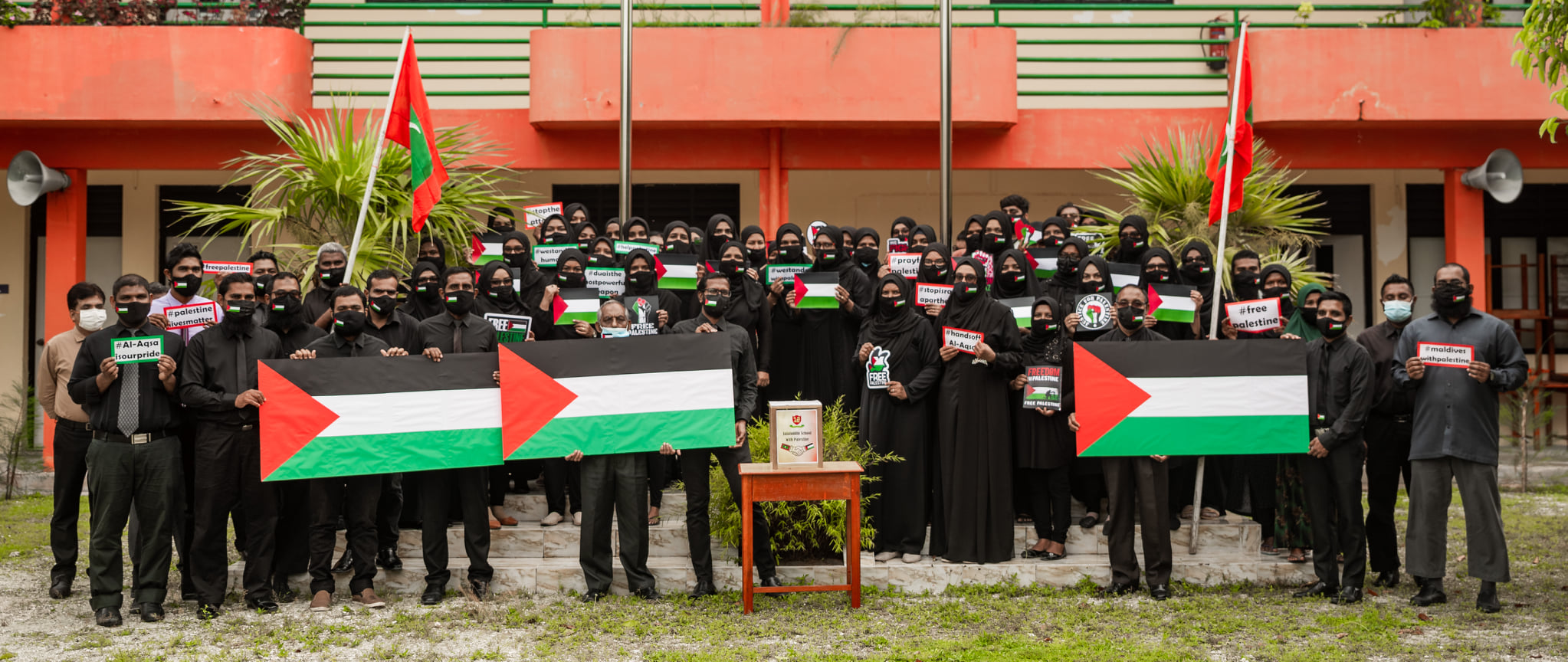 A fund-raising event to support Palestine began in Kulhudhuffushi City.