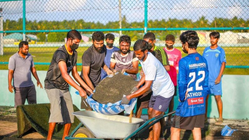 HDh. Hanimaadhoo Futsal Ground Renovation works started