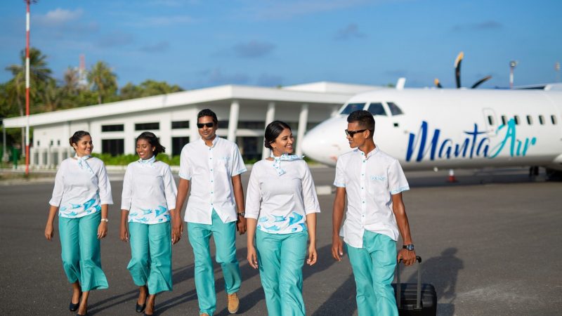 Manta Air commenced Chartered scheduled flights to Ha. Hoarafushi