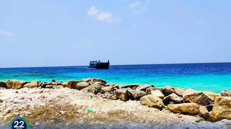 MTCC mobilized site for Lh. Kurendhoo Coastal Protection Project