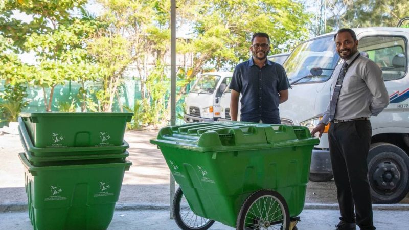 WAMCO donates dustbins to Kulhudhuffushi City