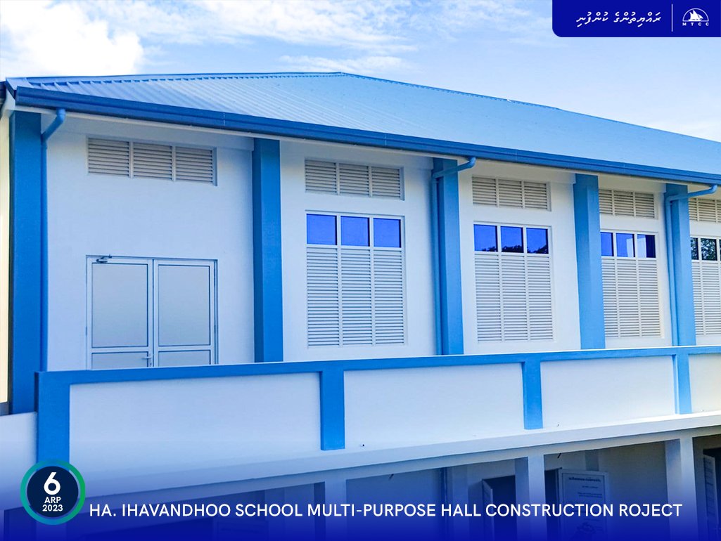 90% of Ha. Ihavandhoo School Multi-purpose Hall project completed