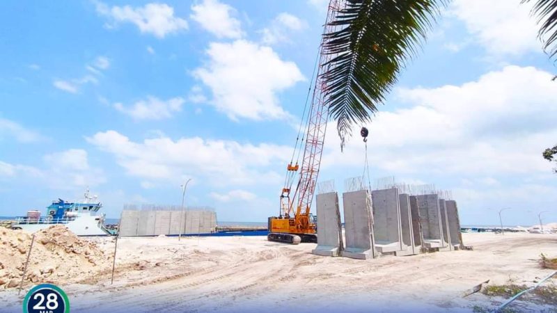 Sh. Foakaidhoo Harbour development project progressing at a fast pace