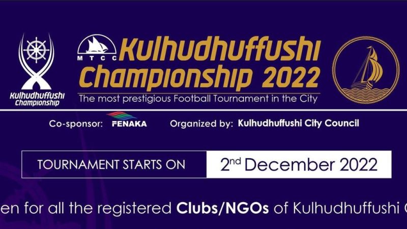 Opportunity opened to participate in 'MTCC Kulhudhuffushi Championship 2022' Football Tournament