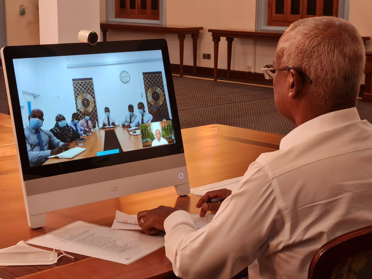 President Solih has met with the Kulhudhuffushi city council