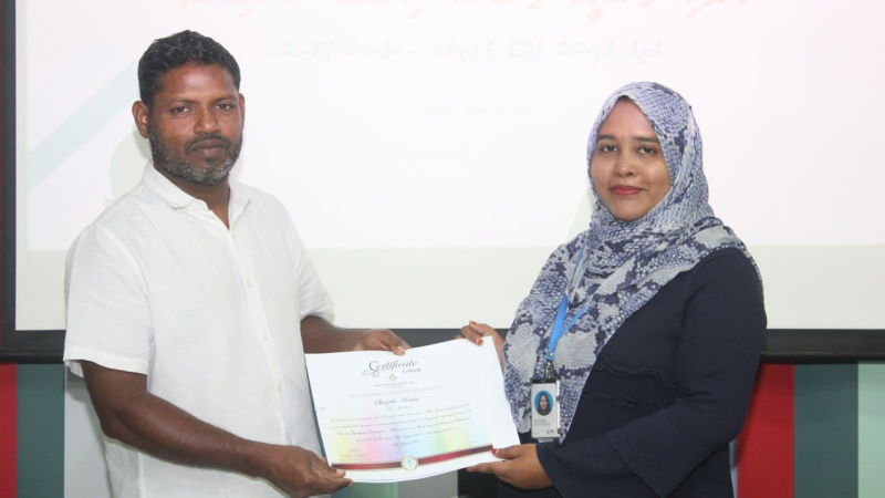 'Value Addition and Marketing and Business Plan' training program held at Sh. Goidhoo