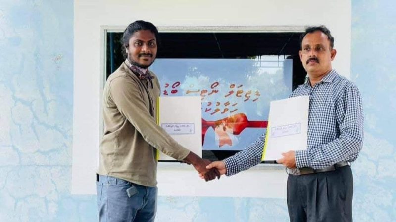 FEDA donated a Digital Notice Board to Sh. Feydhoo School