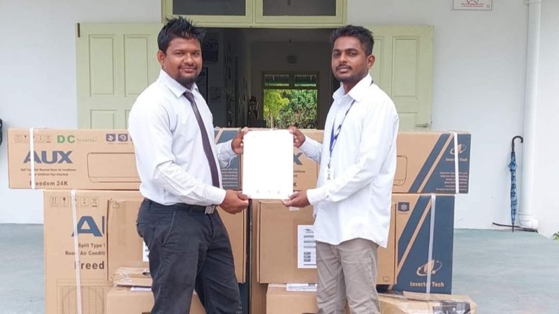 Fenaka donates ACs and Computer systems to Sh. Feydhoo Health Center