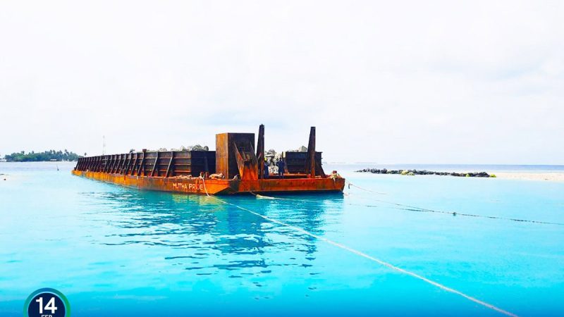 Second shipment of rock boulders delivered to Girifushi: MTCC