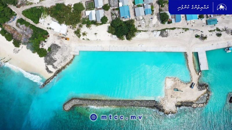 Nellaidhoo harbour  83 % completed: MTCC