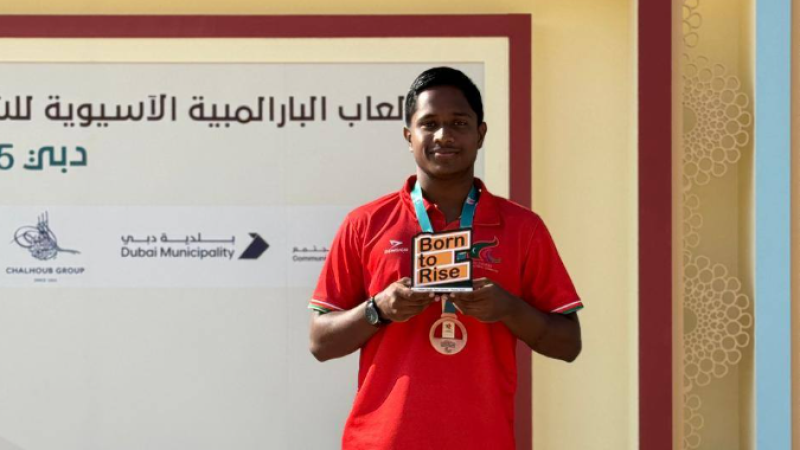 HDh. AEC Captain Rizuhan has won the Maldives' first-ever medal at a Para Games.