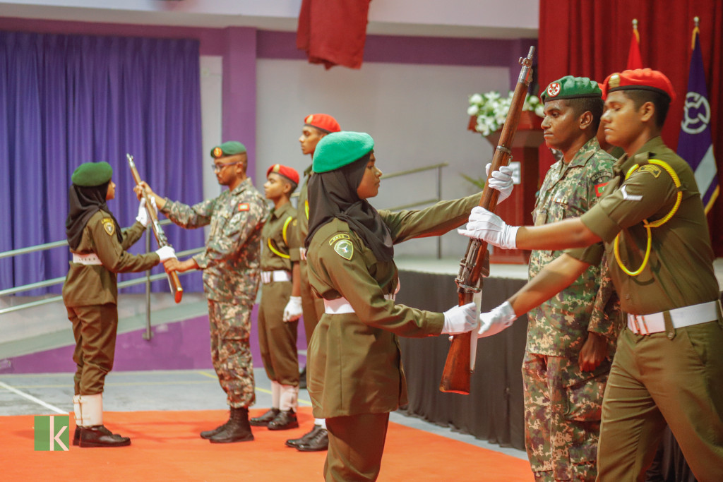 Afeefuddin School cadets took their oath and received their weapons