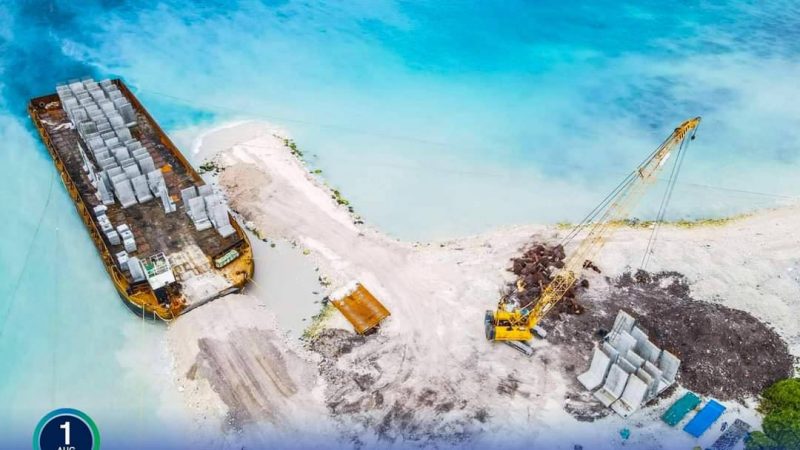 Precast concrete blocks required for the quay wall construction of Sh. Feydhoo Harbour Development project delivered