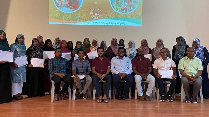 Agricultural training programme held at Ha. Utheemu concluded