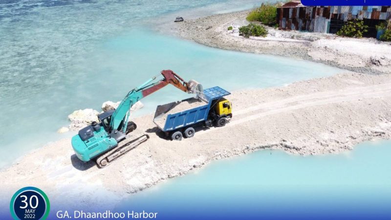 GA. Dhaandhoo Harbour Development project progressing at a fast pace