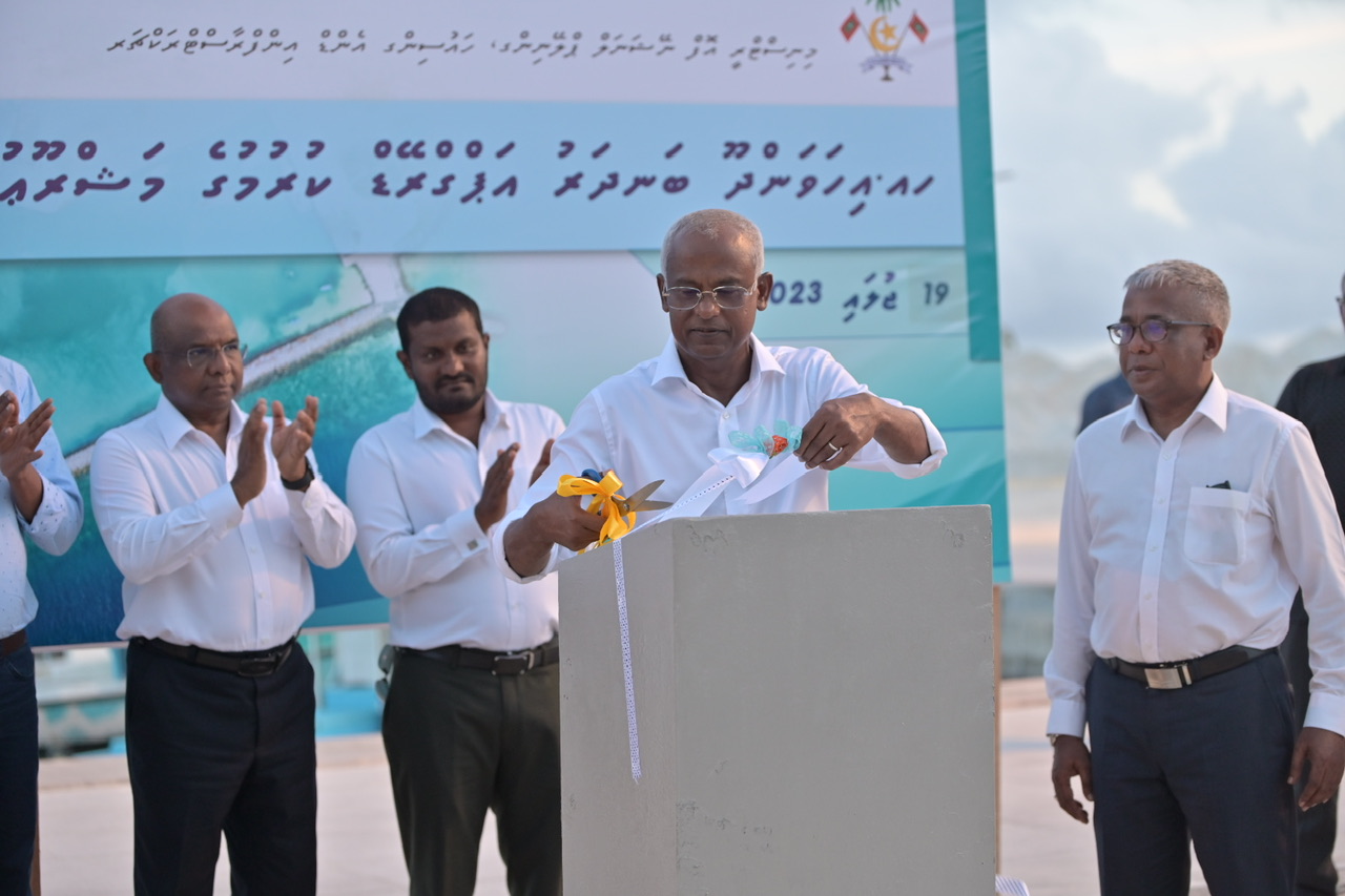 President inaugurated 4 projects completed in Ha. Ihavandhoo