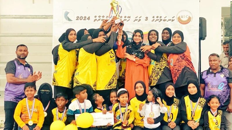 Team Heevesnuvey, champions of ‘Ha. Dhidhdhoo Kan’balunge Third Handball Tournament’