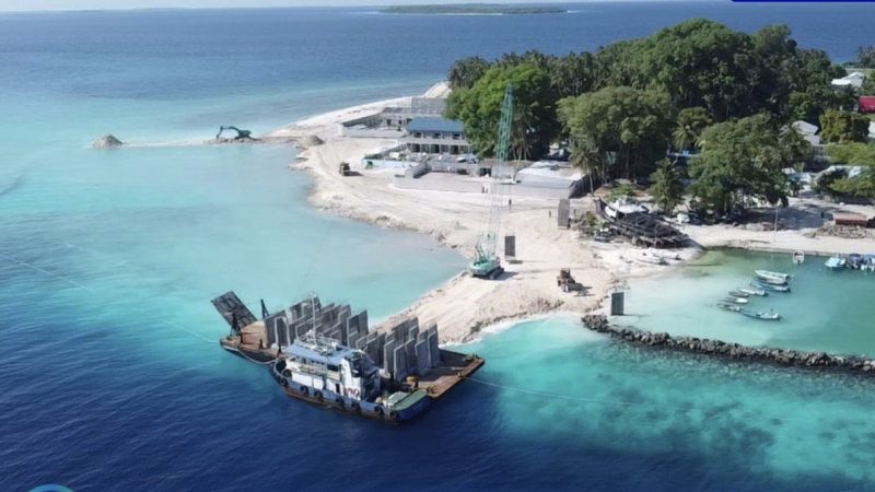 First shipment of concrete blocks required for Sh. Maaungoodhoo Harbour Development Project delivered