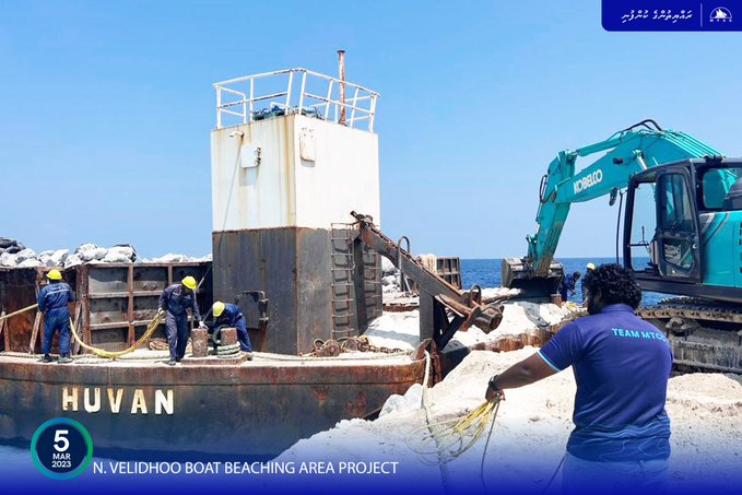 71% of N. Velidhoo Boat Beaching Area Project completed