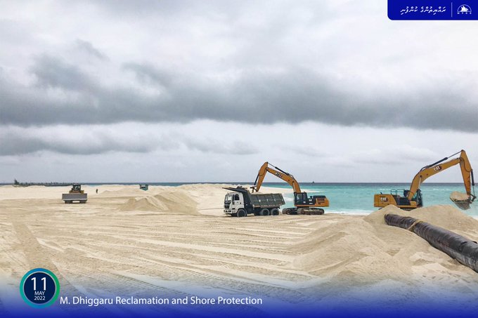 50% of M. Dhiggaru Land Reclamation and Shore Protection project completed: MTCC
