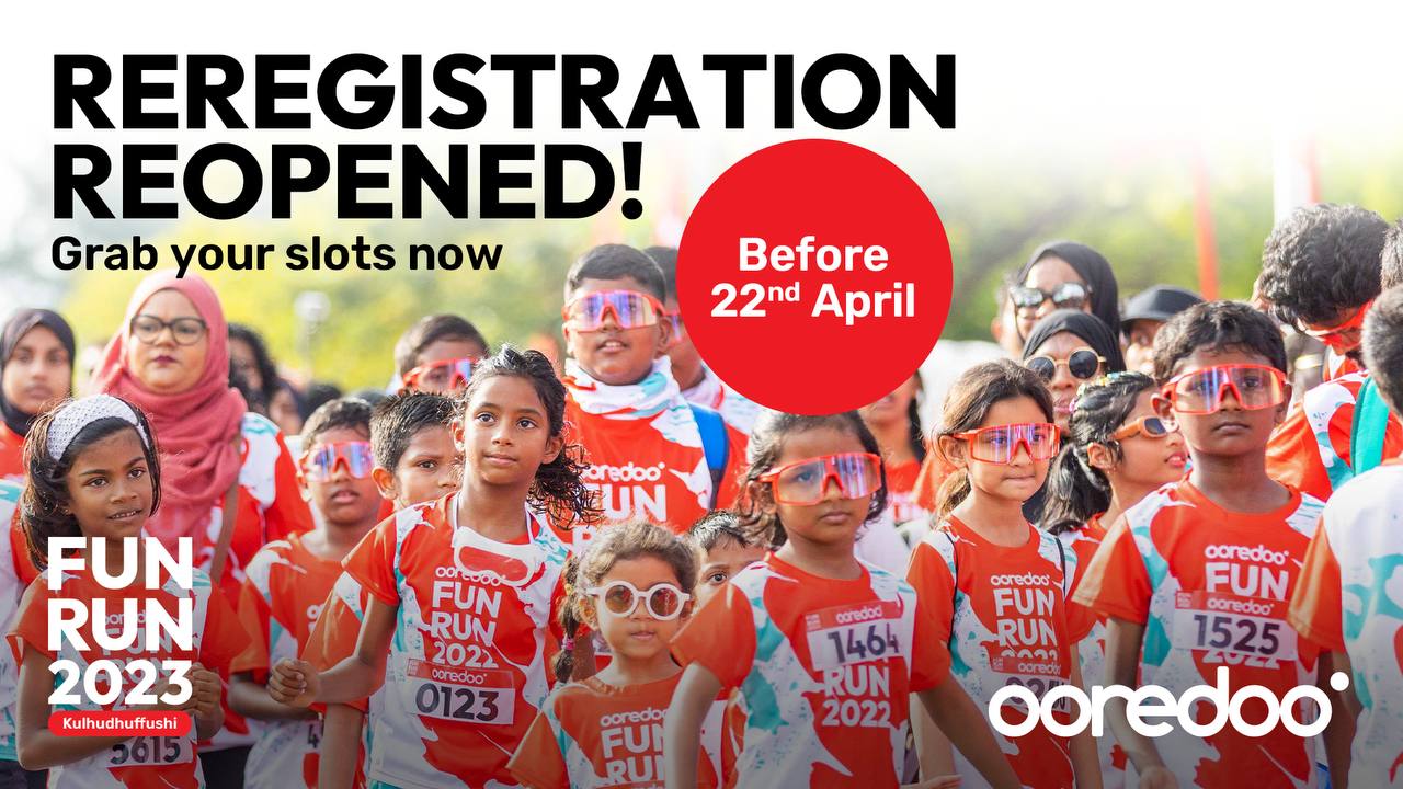 Registration re-opened for Ooredoo Fun Run - Kulhudhuffushi