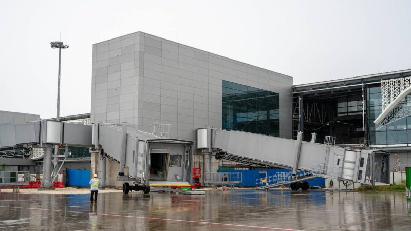 Aerobridge installation began at VIA new Passenger Terminal