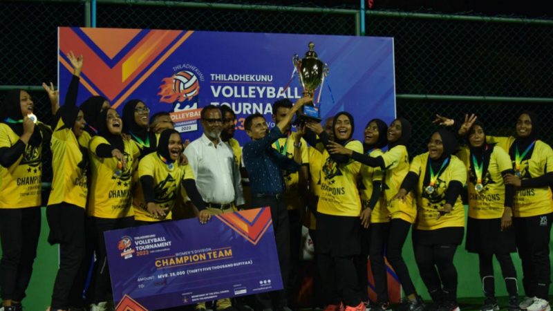 Nolhivaranfaru Lycan won women’s division of Thila Dhekunu Volleyball Tournament consecutively for 3rd year