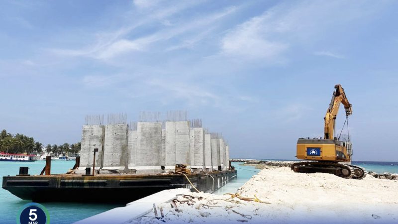 Old Harbour Pavement Construction completed under Ha. Dhidhdhoo Harbour Extension and Jetty Construction Project