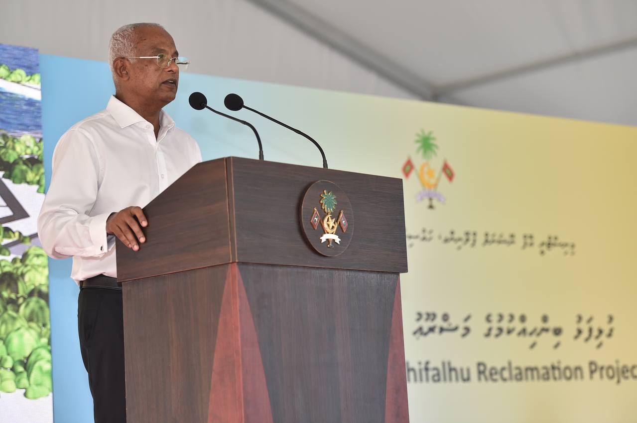 President inaugurated Gulhifalhu Land Reclamation Project