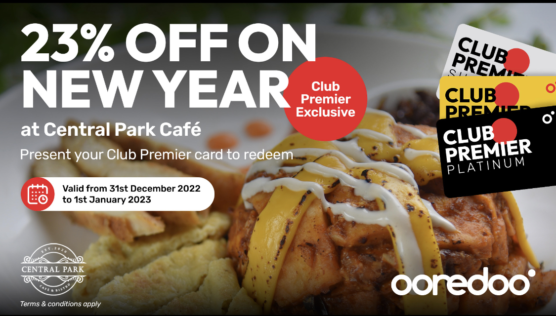 Ooredoo Maldives offering special discount to its Club Premier members from selected outlets as a special New Year gift