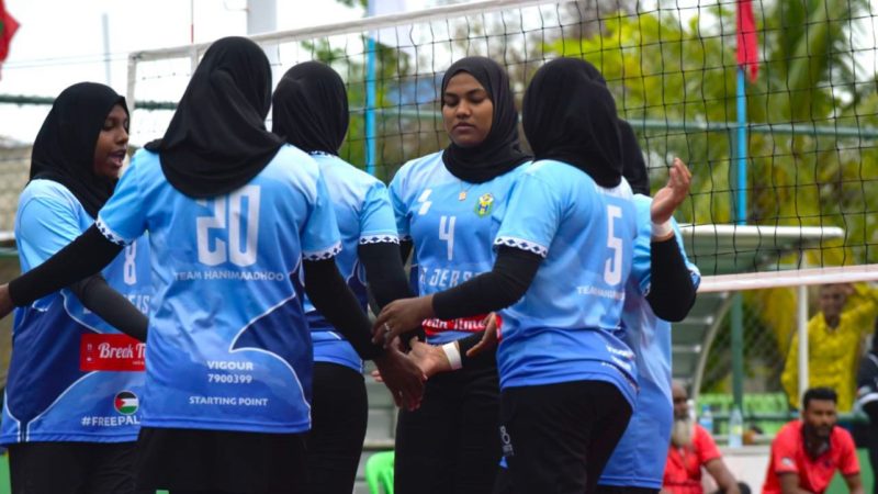Thila Dhekunu Volleyball Tournament 2023: second slot of women’s division final to Team Hanimaadhoo