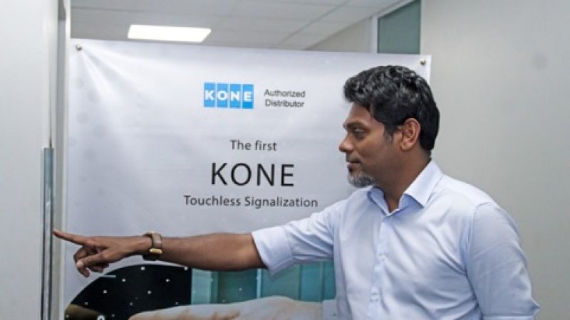 The first KONE’s touchless lift in the Maldives installed at STO Trade Center