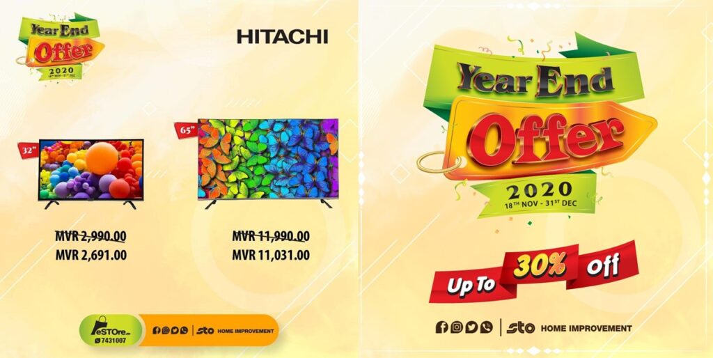 'STO Year end offer' with cheaper Hitachi TVs started