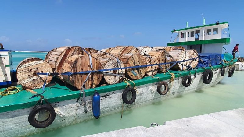 Cable required for Ha. Ihavandhoo Electricity network upgrading project delivered to project site