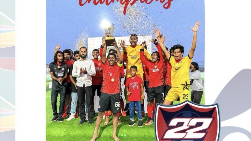 Ha. Hoarafushi ‘Cloud Sports Hahethi Youth Futsal Challenge’ won by 22 Sports Clubs