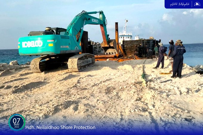 Second shipment of rock boulders required for HDh. Nellaidhoo Shore Protection project delivered