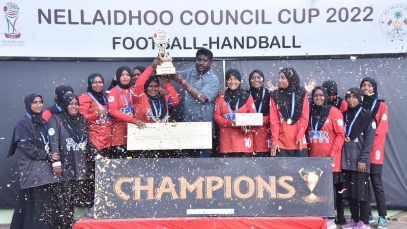 Brightstar won the Nellaidhoo Council Handball Tournament 2022