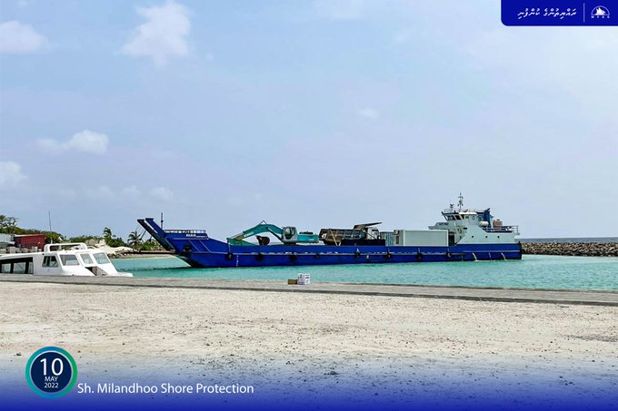 MTCC mobilized site for Sh. Milandhoo Coastal Protection Project