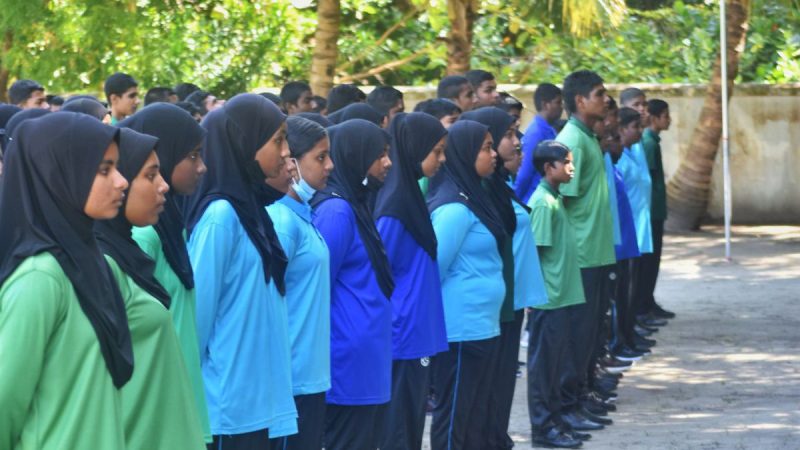 “Furaavaru” camp, currently underway in Ha. Utheemu with students from five schools of Thiladhunmathi