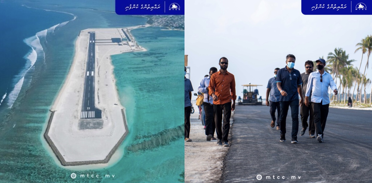 MTCC and along with the people of Hoarafushi giving the maximum to finish the airport