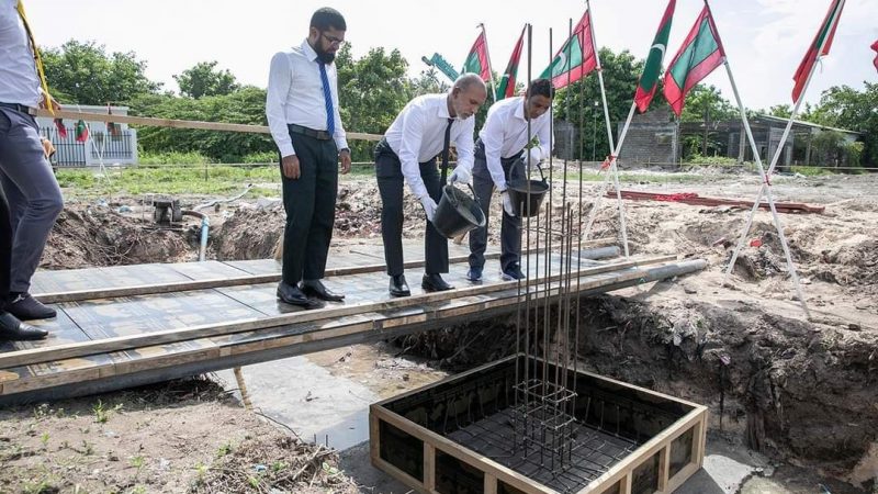 Foundation laid for a new mosque in HDh. Hanimaadhoo