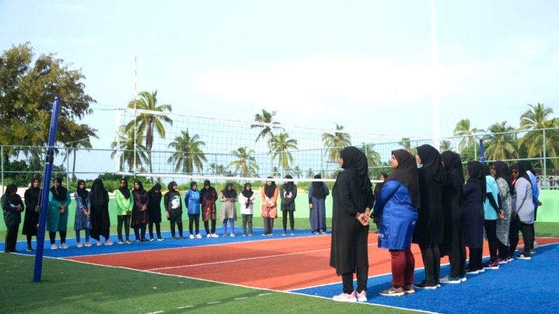 A Volleyball Camp ongoing at Ha. Hoarafushi for women of the island